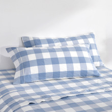 Azari Yarn-Dyed Gingham Washed Cotton Pillowcases (Set of 2)